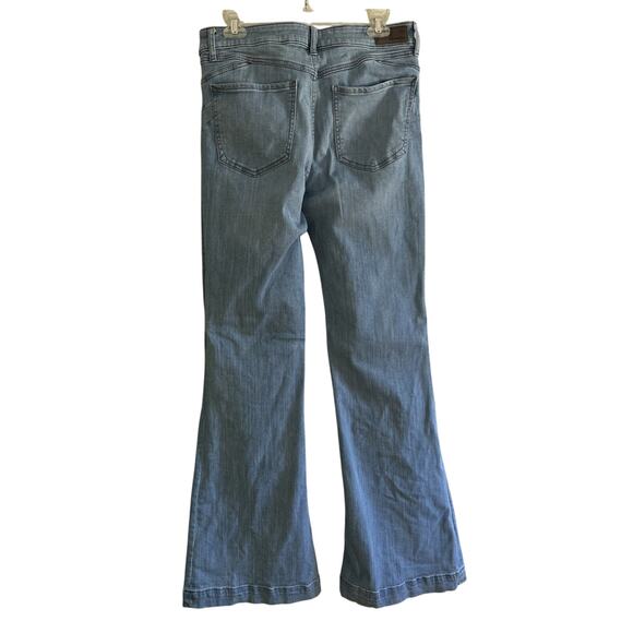 Express Flare Mid Rise Women’s Jeans Size 12 Long Denim Perfect Lift Stretch 12L - Picture 2 of 8